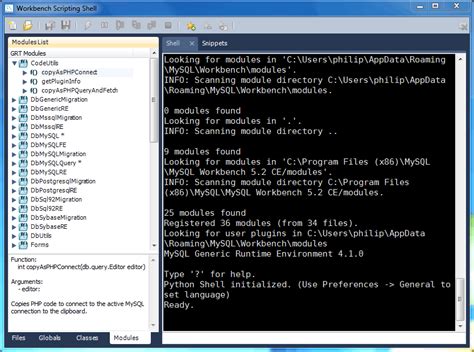 MySQL :: MySQL Workbench Manual :: 8.1.11 Code Generation .